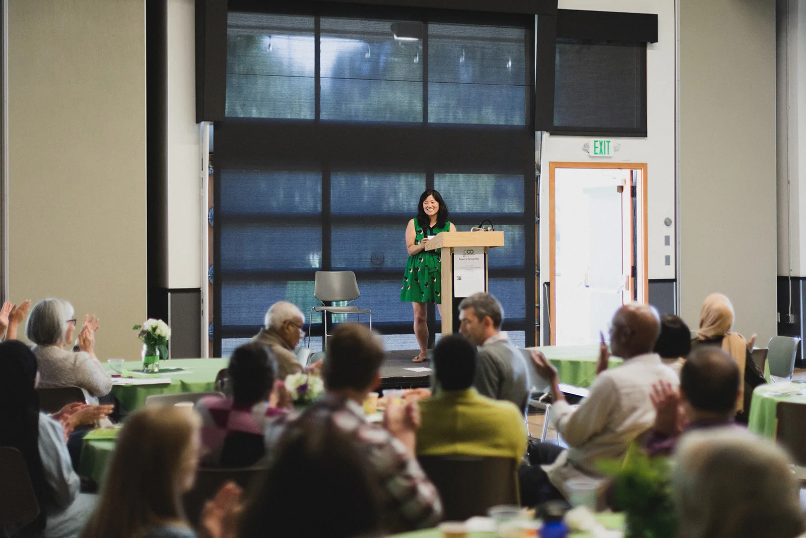 Vivian Yi Huang, Organizing Director for Asian Pacific Environmental Network out of Oakland, delivers a powerful keynote speech. 