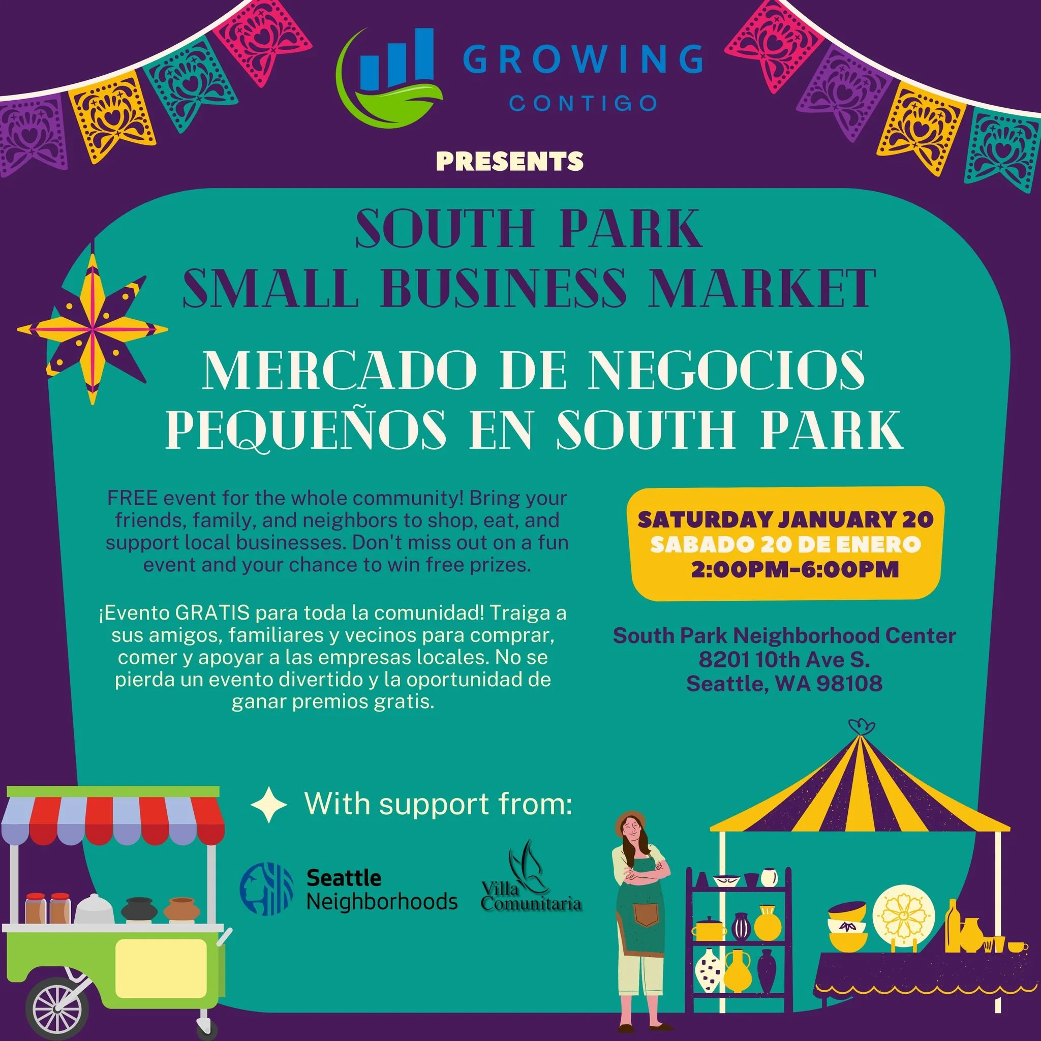 Mercado de Negocios Pequenos South Park | South Park Small Business Market 