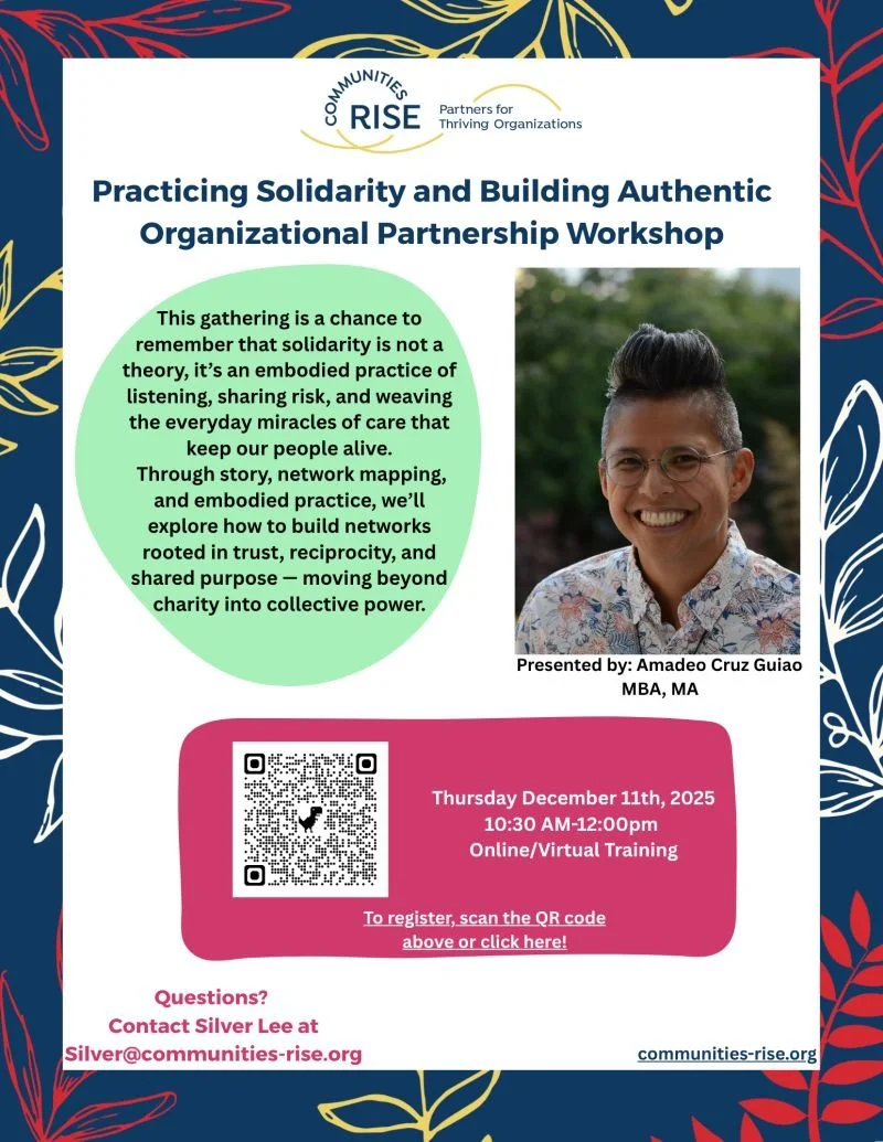 Practicing Solidarity and Building Authentic Organizational Partnership Workshop