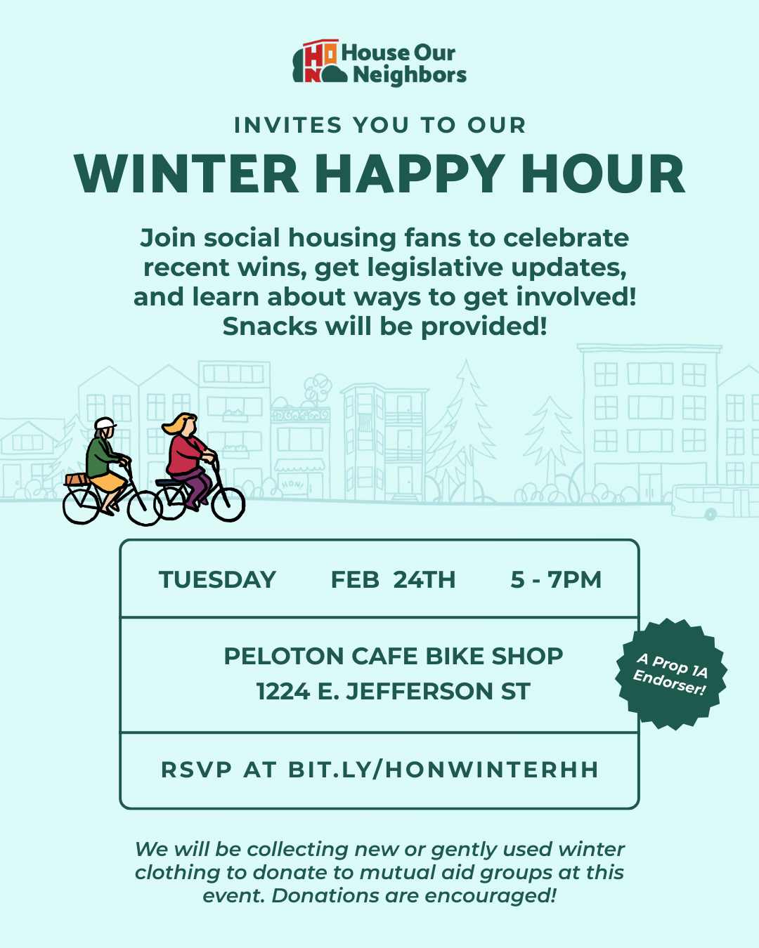 House Our Neighbors winter happy hour 