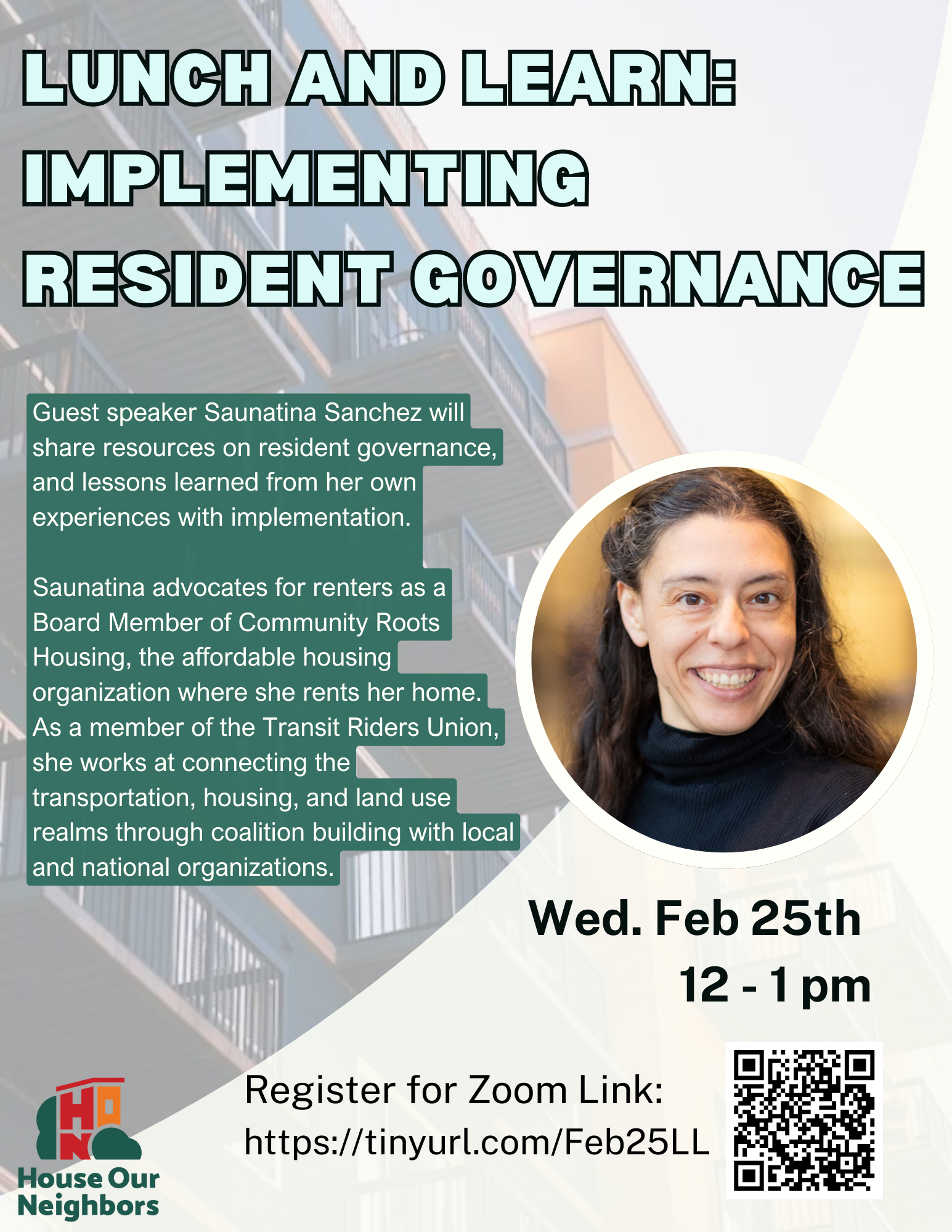 Lunch &amp; Learn: Housing Resident Governance - February 25