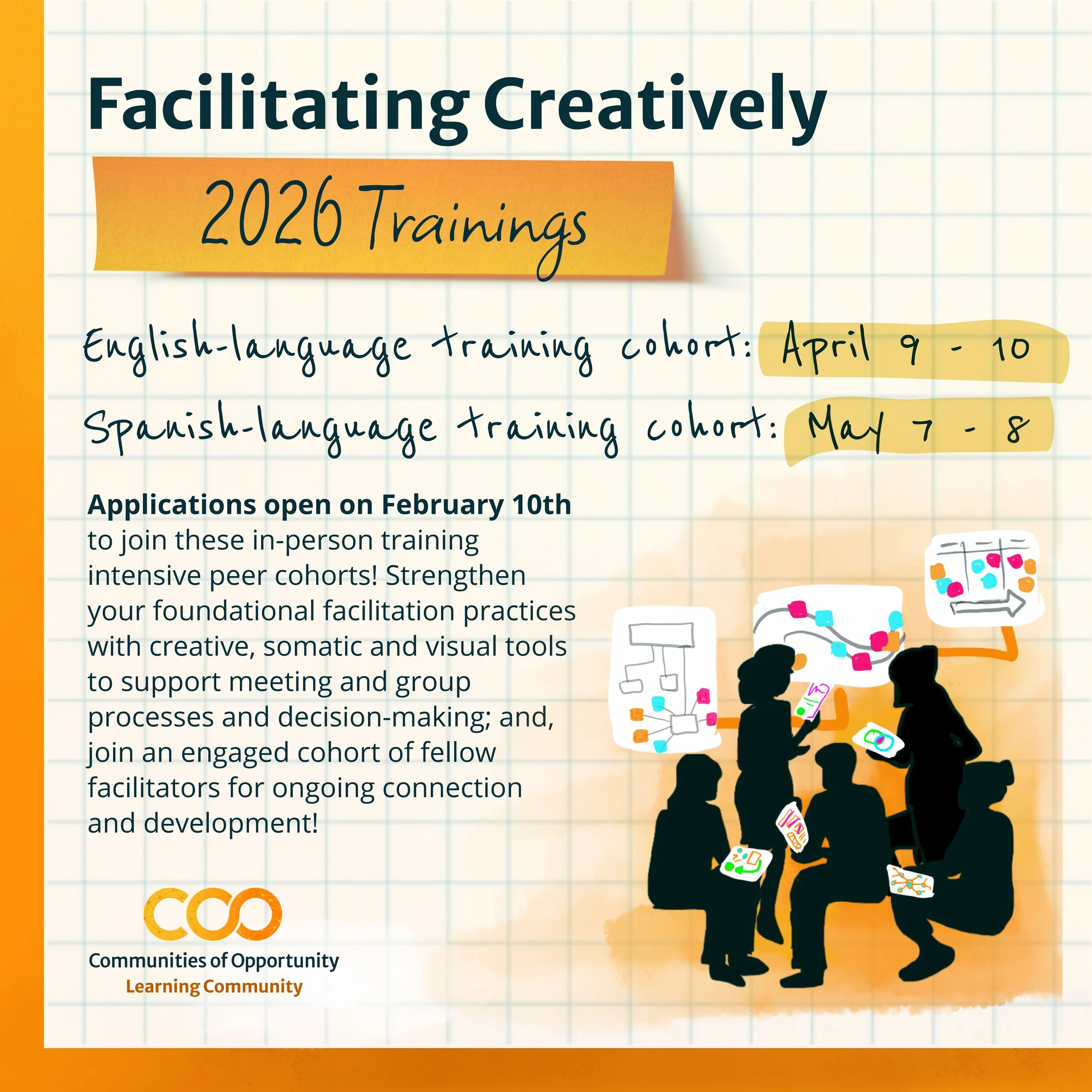 Open now! Apply for Facilitating Creatively trainings