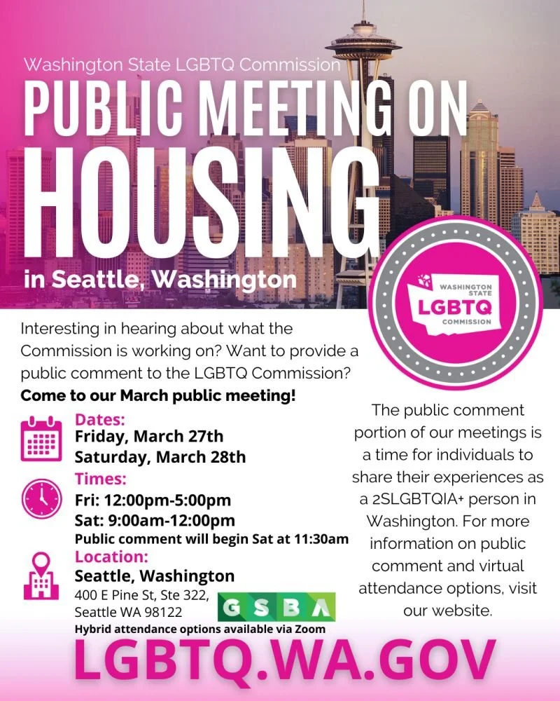 Public Meeting on Housing - WA LGBTQ Commission 