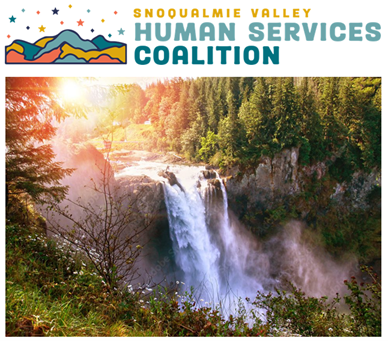 Decorative with photo of sunlit waterfall