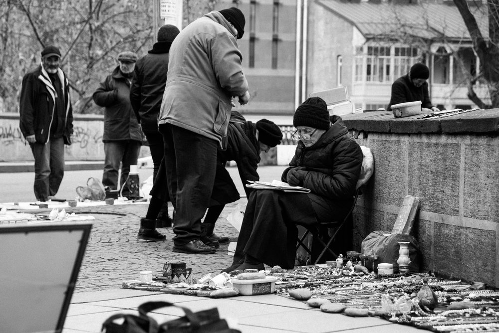 Street Photography in Tbilisi. Images showing people on the streets.