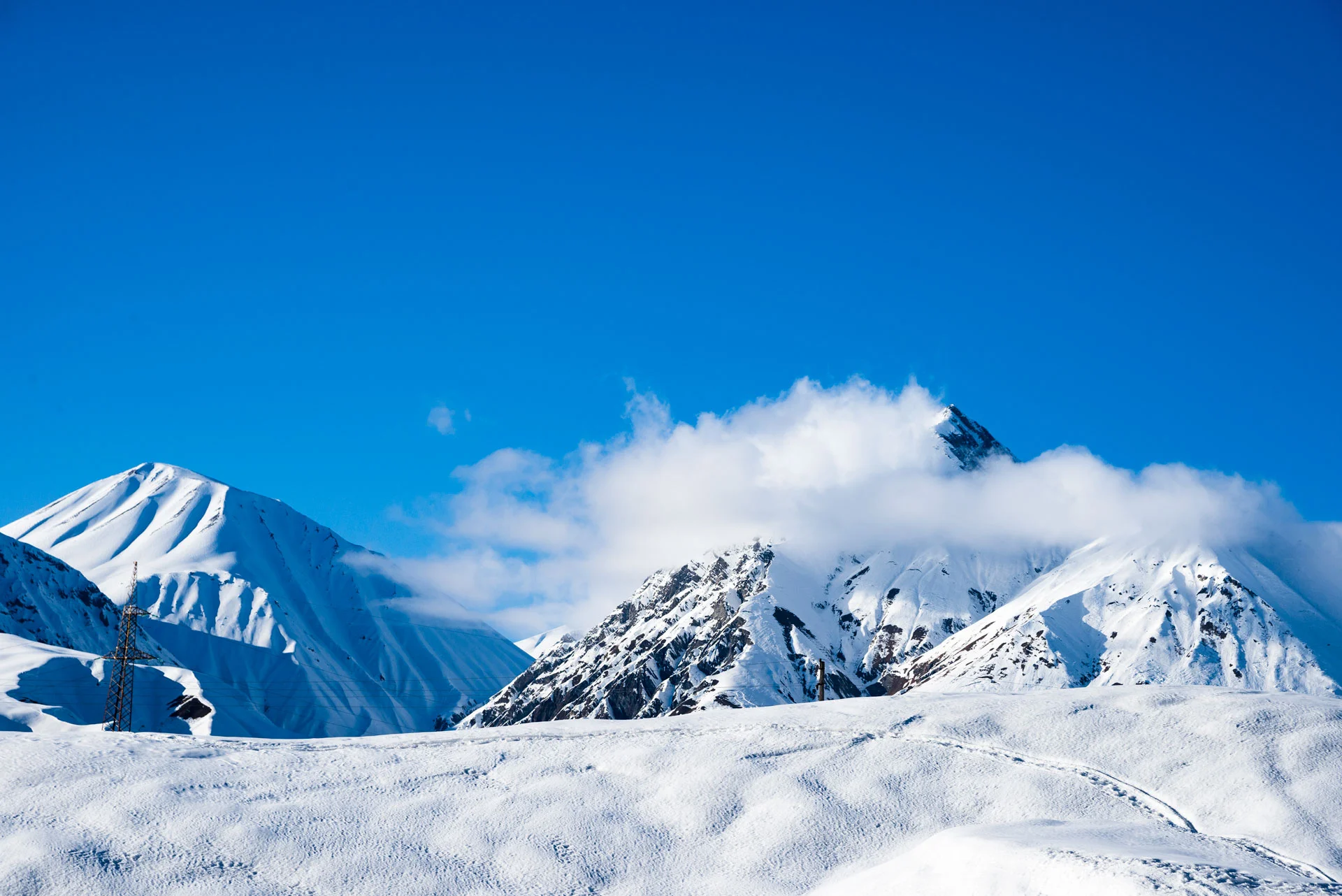 One of the most photogenic peaks we saw in Gudauri.