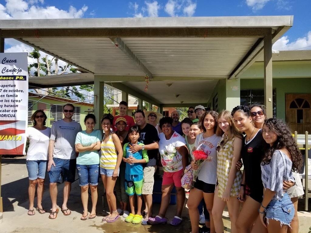 Volunteers in alliance with Family Church in Rincón, working in La Playa Community in Añasco.