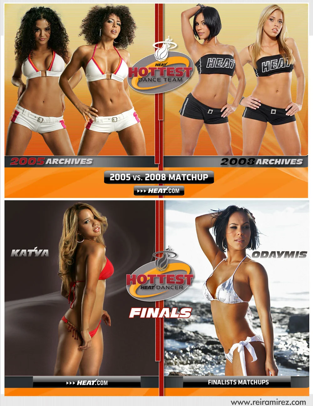 Miami HEAT Dancers Graphics and calendar designs