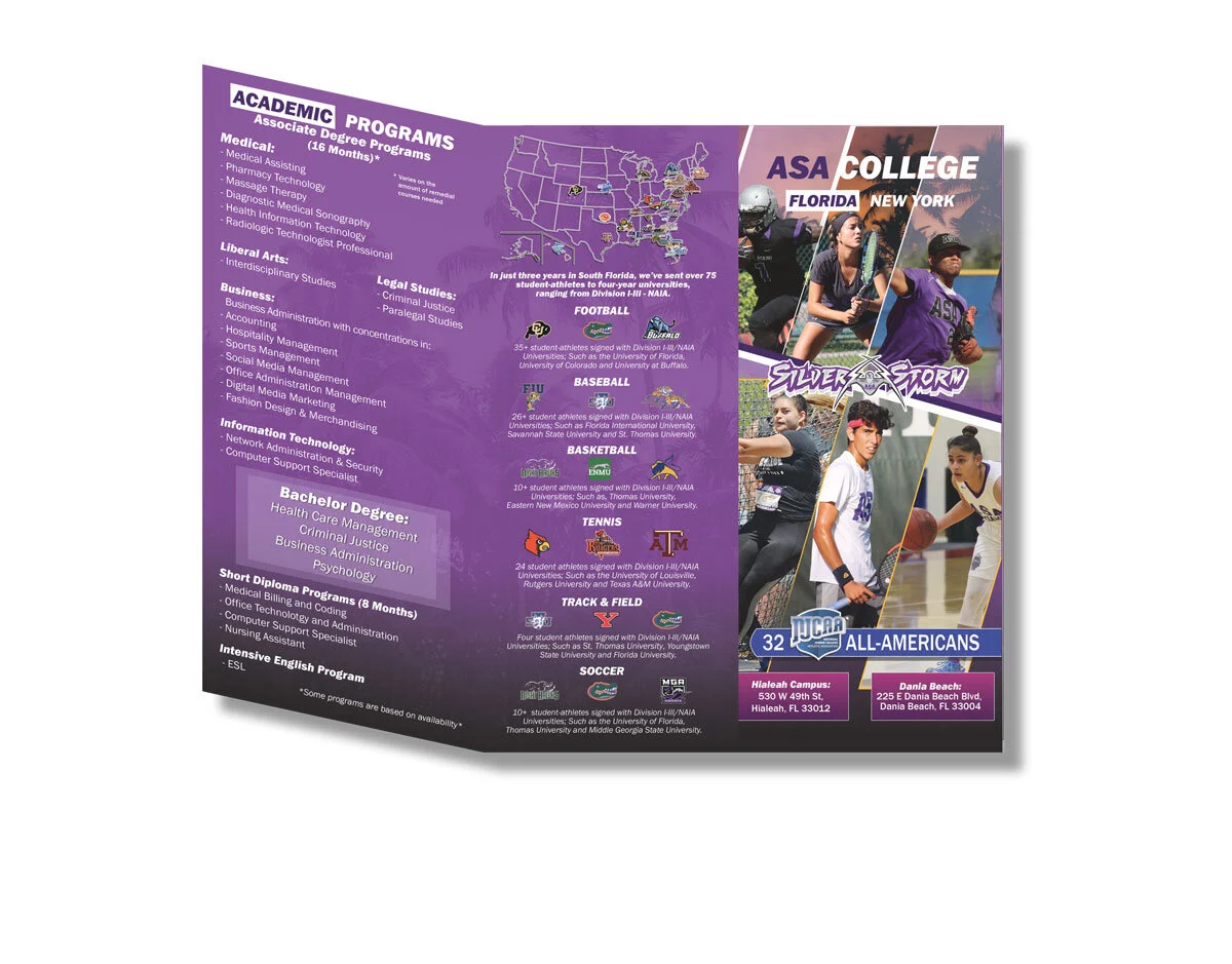 ASA Athletics Brochure design