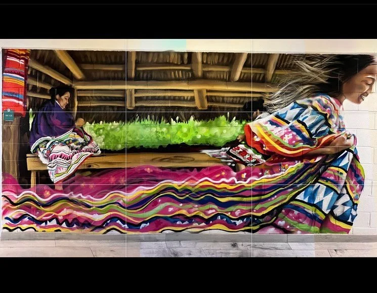 Here are some better angles of my last mural at the Miccosukee.