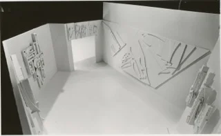 Birds eye view of the maquette.