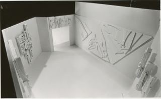 Birds eye view of the maquette.