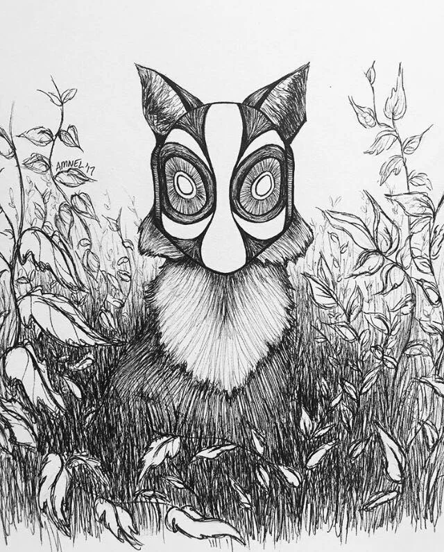 “Forest spirit” - India ink. Done for Inktober ‘17.