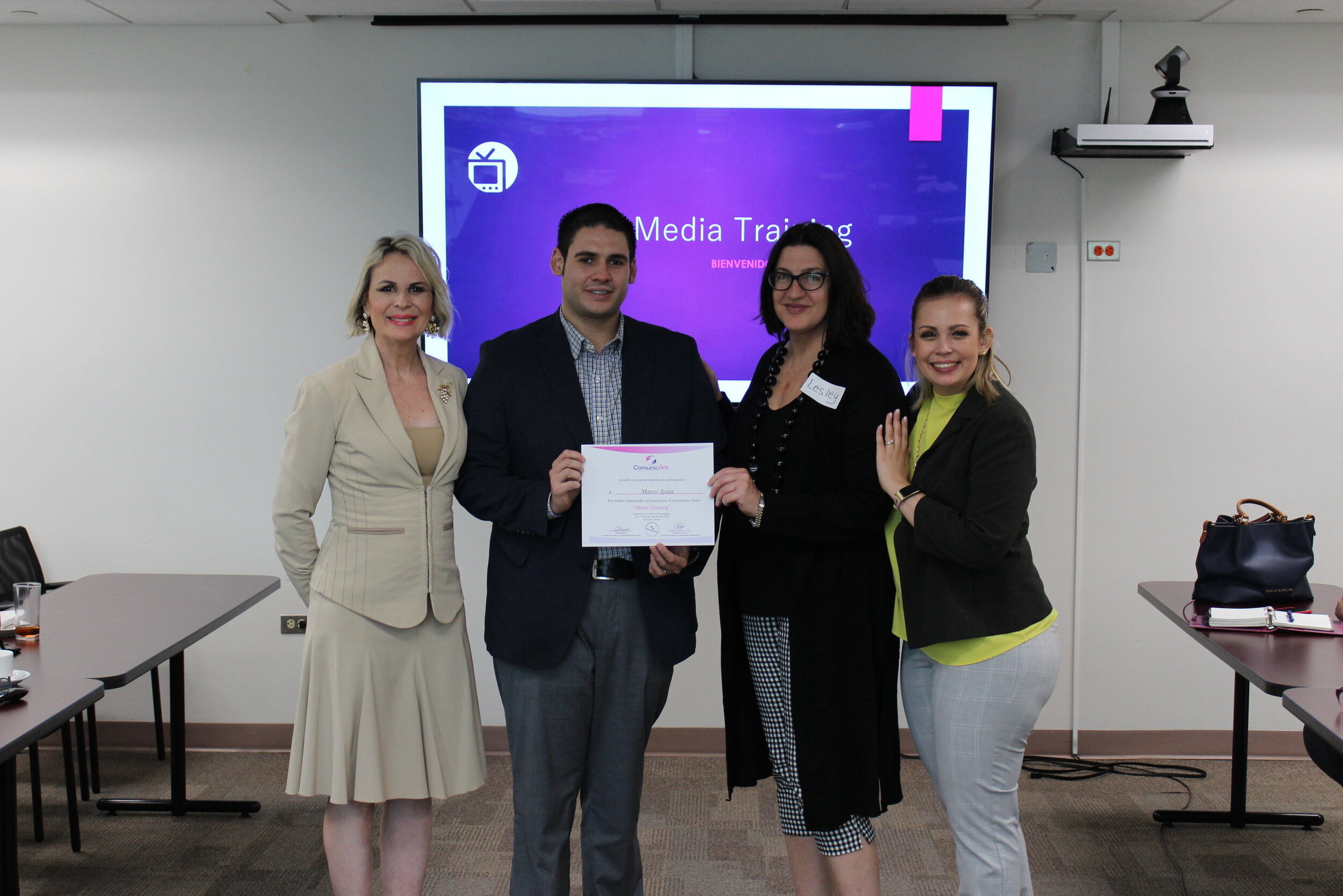 Media Training dirigido a  Funcionarios del BID, Banco Mundial y el Gobierno de Honduras