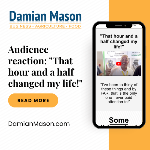 Audience reaction: "That hour and a half changed my life!"