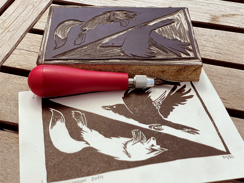 Linolium Block Printing