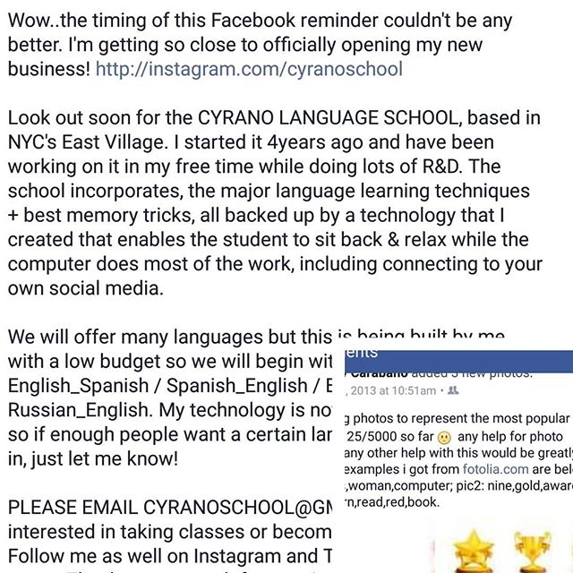 To those who are building something that has taken years already &amp; feels like there is no end in sight, keep building.

So excited to pre-announce the opening of The Cyrano Language School with our physical location in the East Village of NYC, US