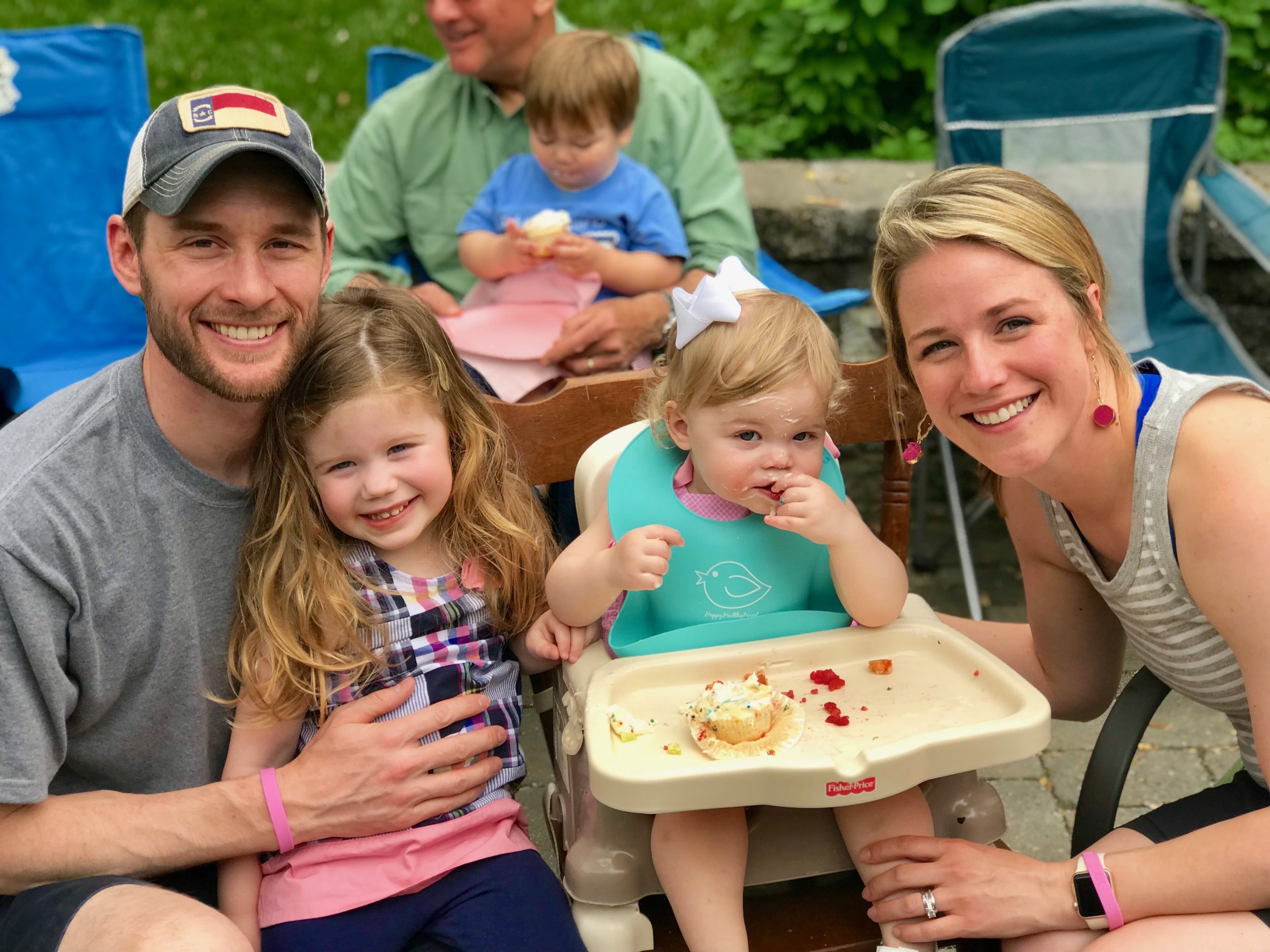 Halle's first birthday party - can you tell I had two naps prior to the party to gain a little energy back?
