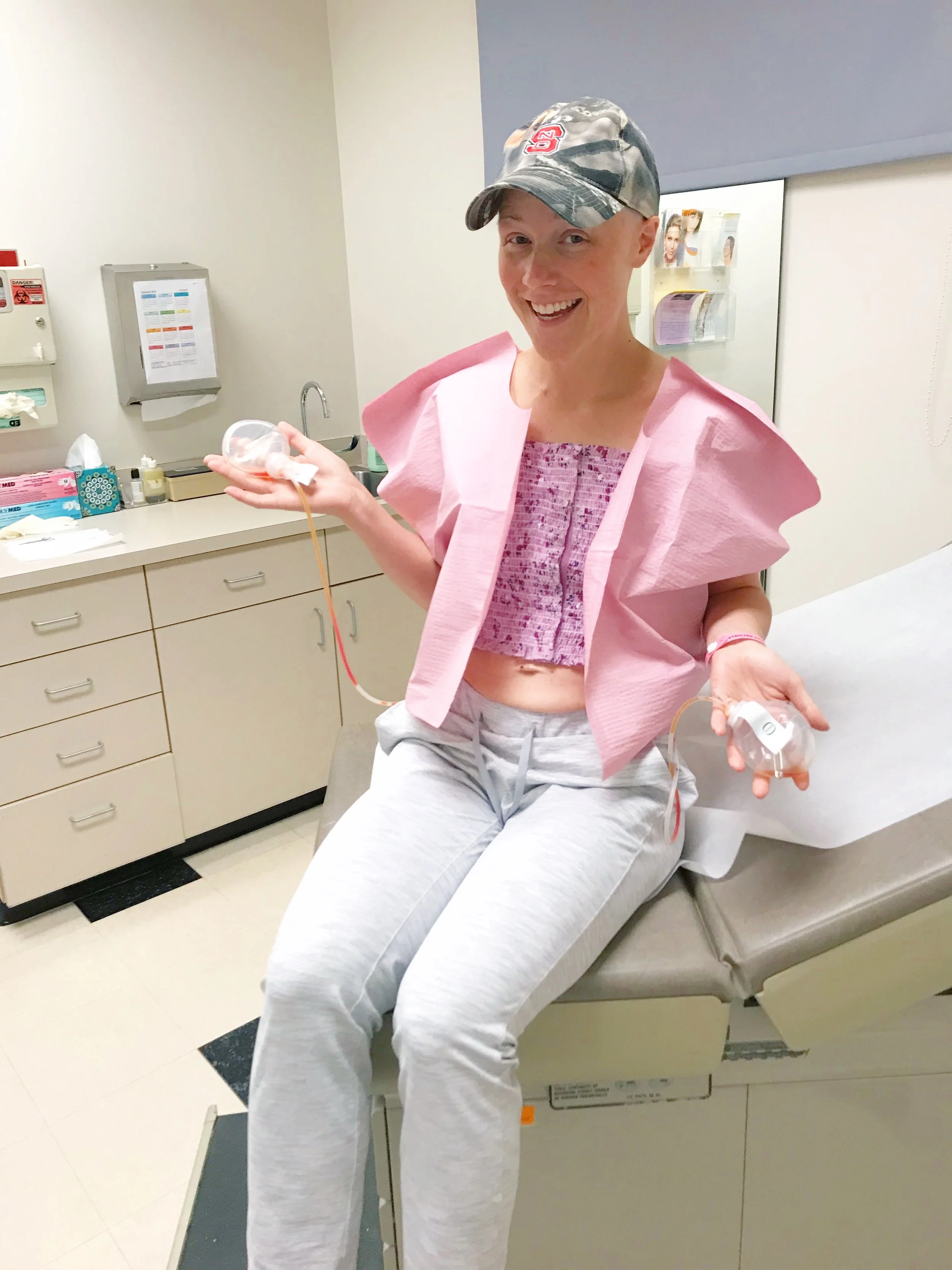 Right before I had my drains removed. Check out that stylish compression top I lived in for two weeks!