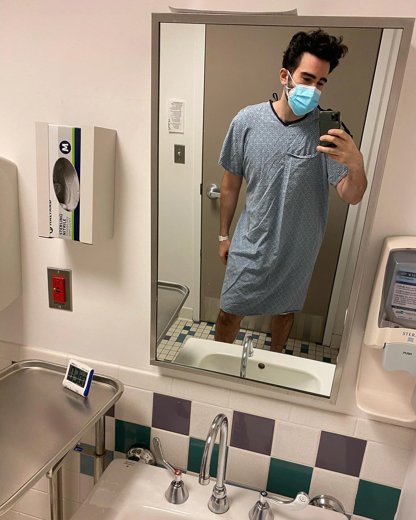 Just before orthopedic surgery this morning. Home and more comfortable now. Let the healing begin!