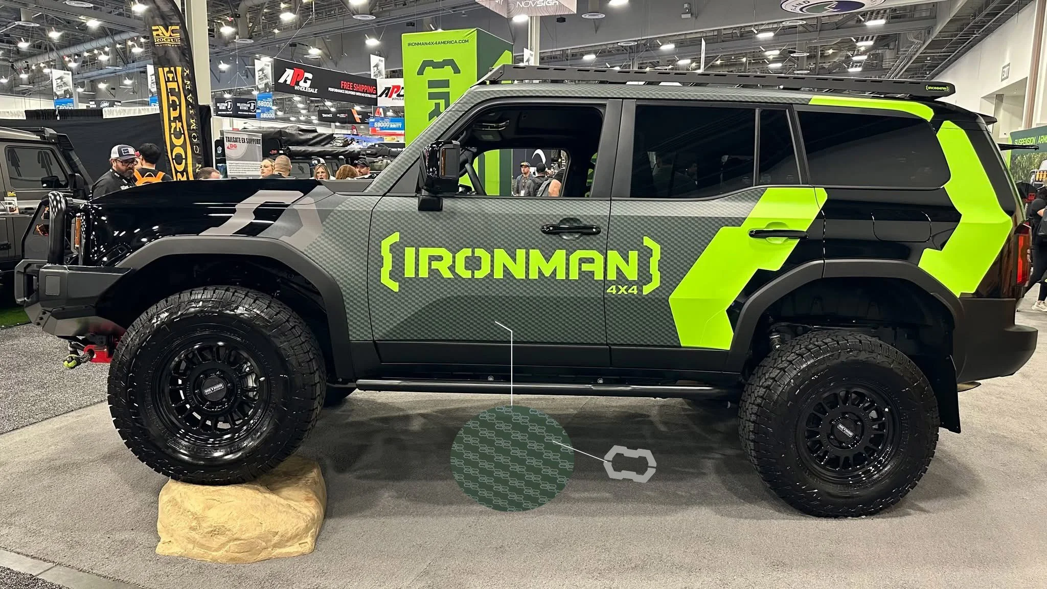   Detail of Land Cruiser, showcasing icon pattern.  