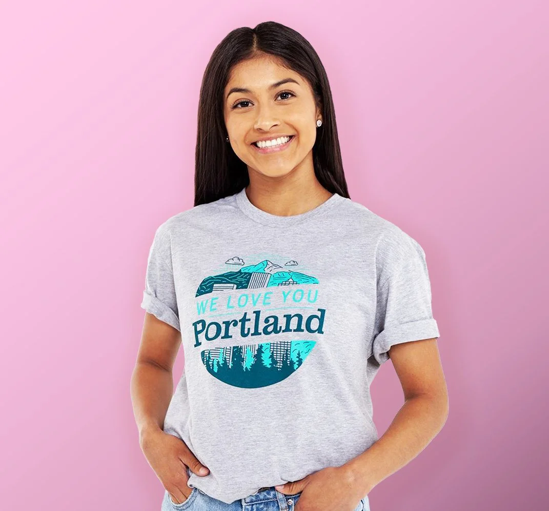   Winning design for a     Portland Gear     tee contest   