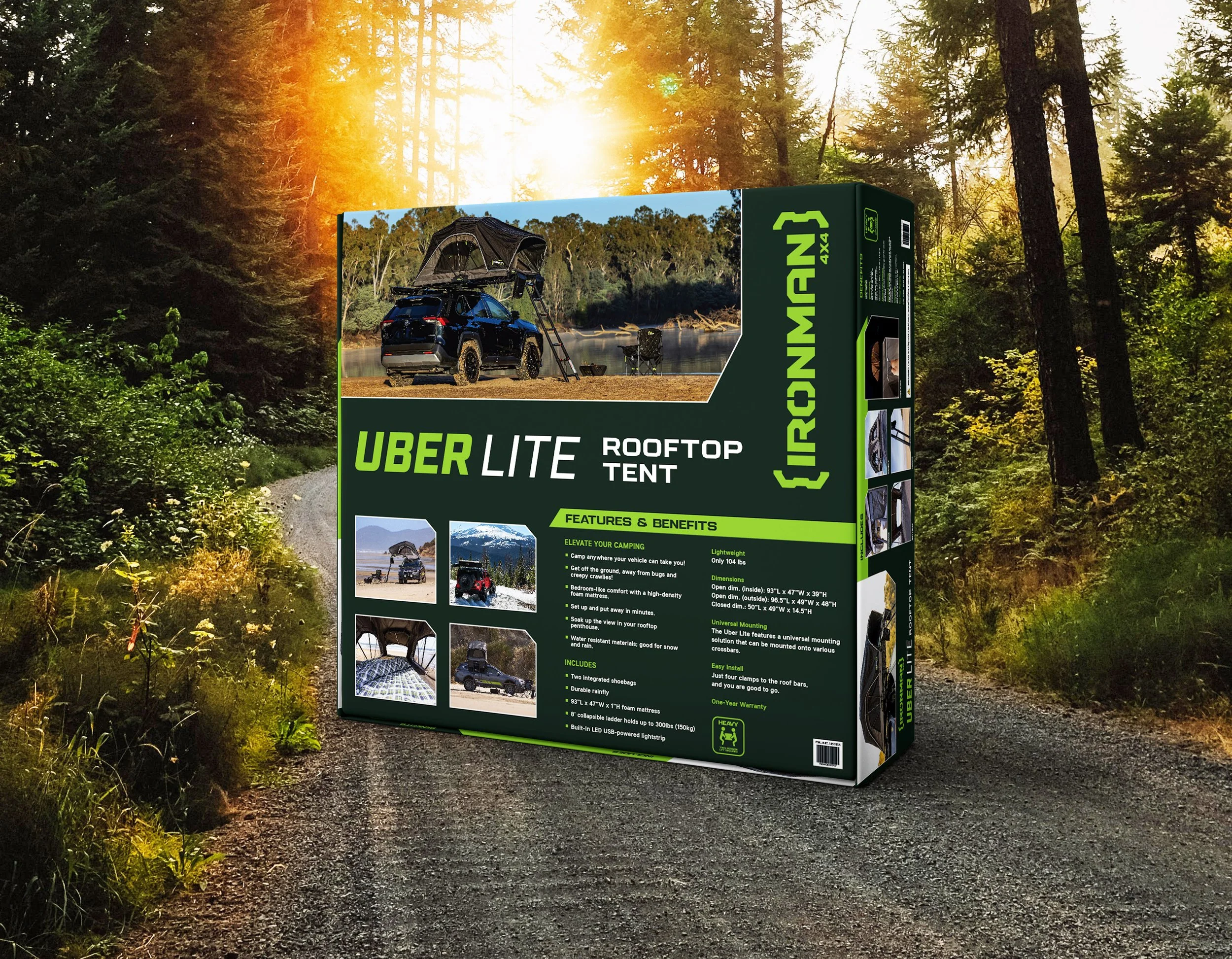   Rooftop tent packaging concept for IM4X4; partnership with Costco.  
