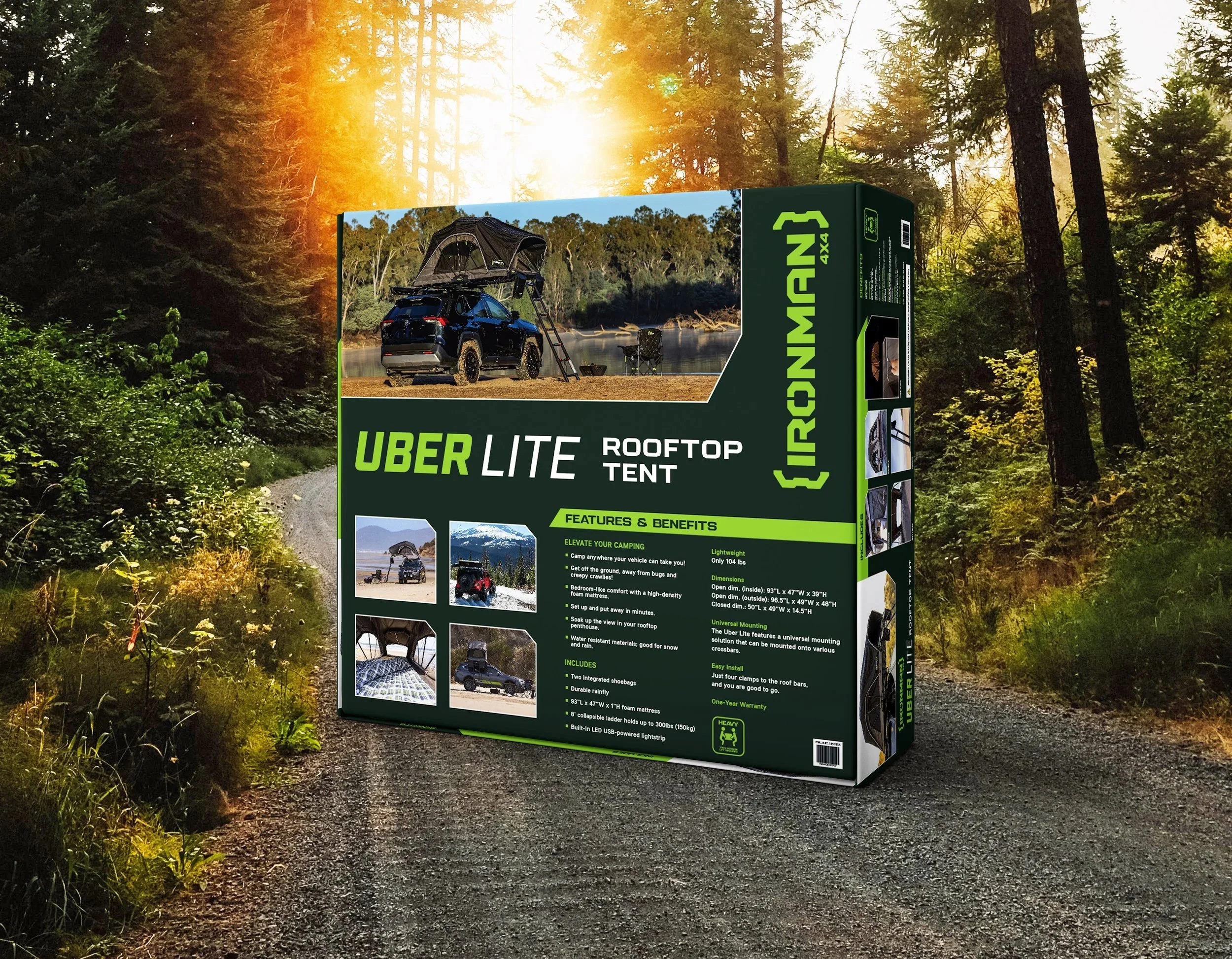   Rooftop tent packaging concept for IM4X4; partnership with Costco.  