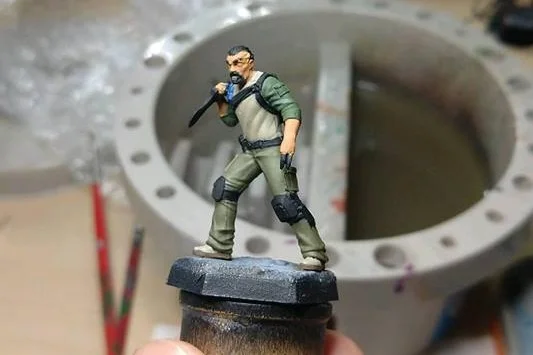 Nix, with several thin base coats. Now it’s my turn to bring the details to life.