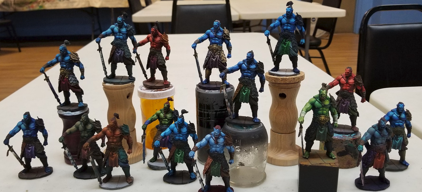 A lot of good looking models after a couple days of painting.