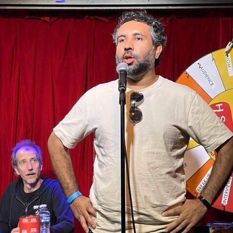 This guy was in the audience, threw his name in the hat and was called to play Story Smash!  Thanks for the stories Youseff!! Good times at the @hollywoodimprov !! A special things to the judges who came out @dannyzuker #blainecapatch and @mattoswalt