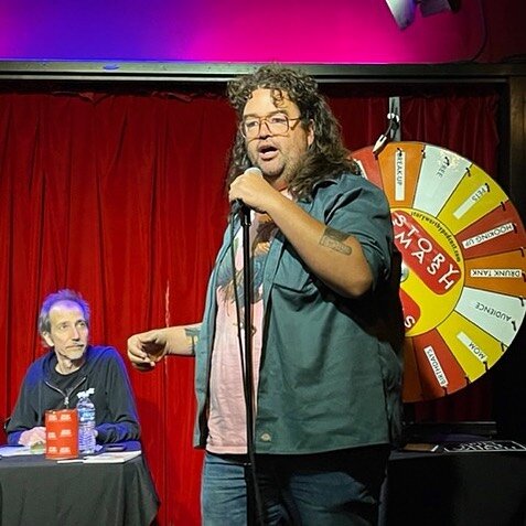 Thanks for the stories Jacob!!! Good times at the @hollywoodimprov !! A special things to the judges who came out @dannyzuker #blainecapatch and @mattoswalt ! AND contestants @samsweets and @emersondameron We had a blast! #spinthatwheel