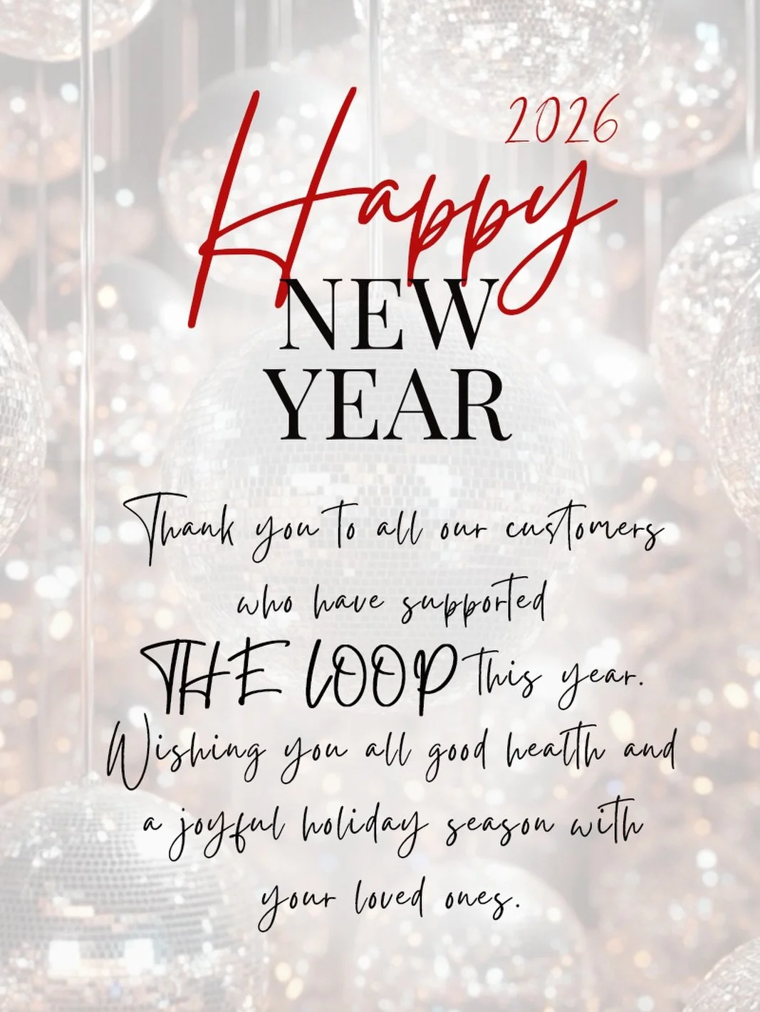 Thank you to all our customers who have supported THE LOOP this year. Wishing you all good health and a joyful holiday season with your loved ones. 💖

#theloop