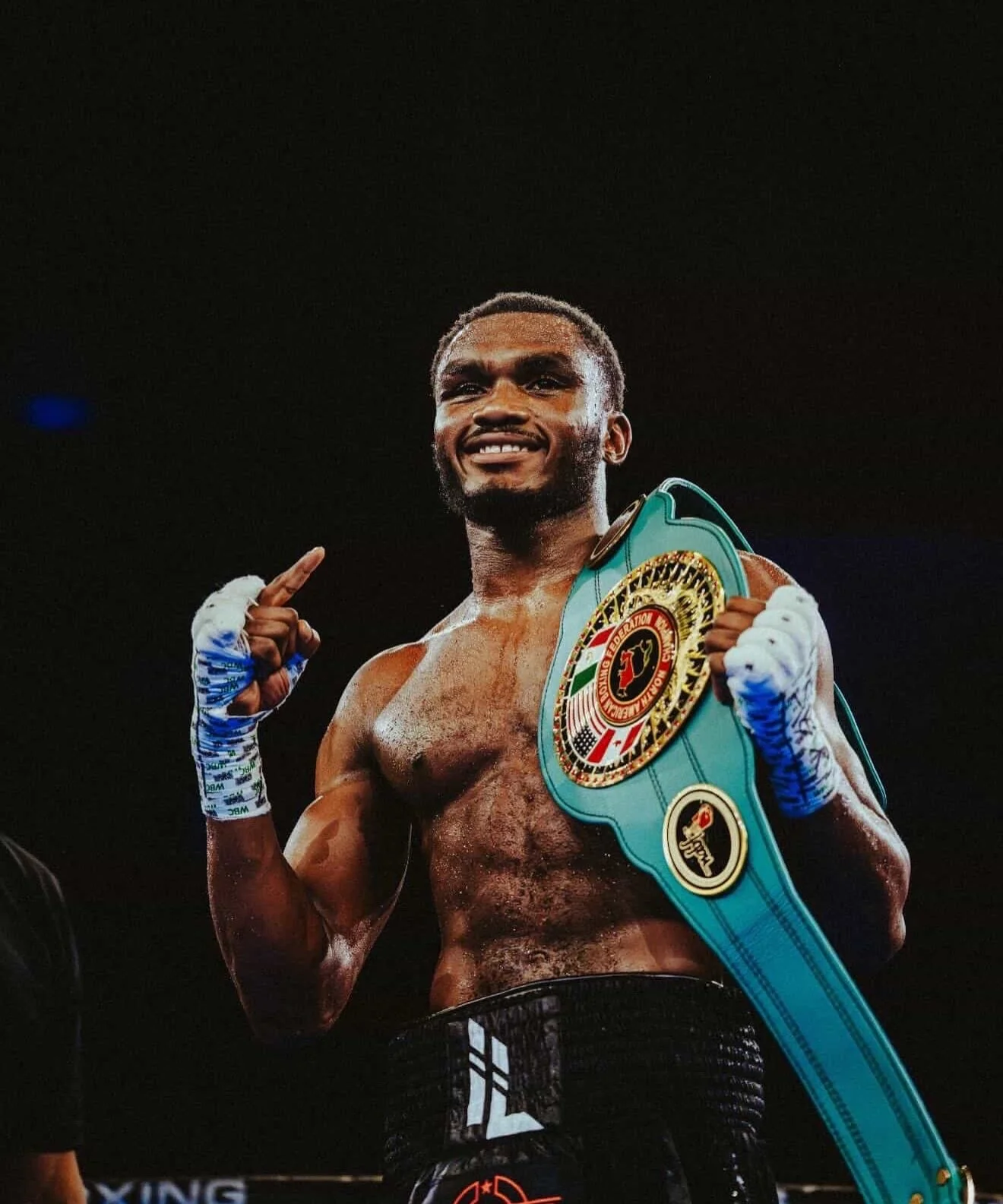 Congratulations @iman___who on your first title victory! 🏆: NABF Super Featherweight Champion.

We&rsquo;re proud to have supported you as a sponsor.
More wins to come🔥🔥🔥

#theloop