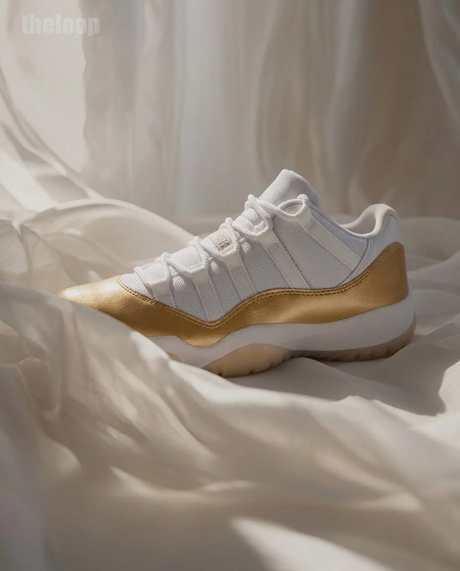 Women's Air Jordan 11 Low "Mother's Day" White and Metallic Gold will be available  Saturday  5/9 at 10:00 AM at The Loop. (Yonkers &amp; Spring Valley) 
First come first served. 

#Jordan11 #Jordan #Sneakers #Sneakerhead #Theloop