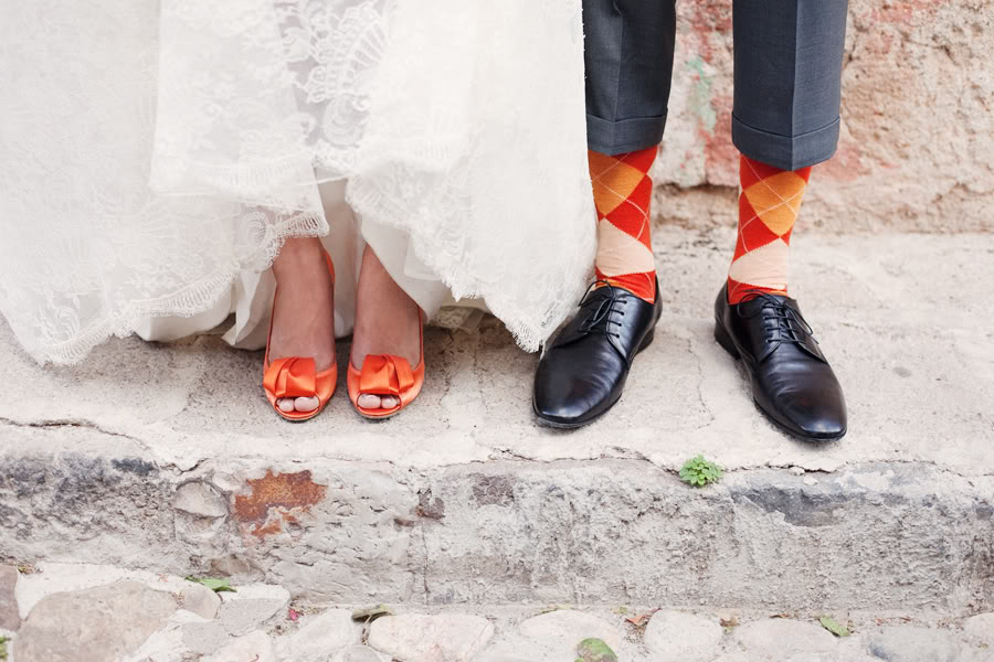 orange dress shoes for wedding