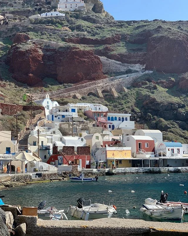 Postcard from Ammo&uacute;di Bay, Santorini 🙂