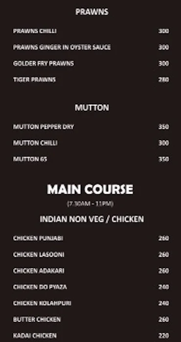 Food Menu Main Course | NH7 Refuel Restaurant | Bangalore Highway