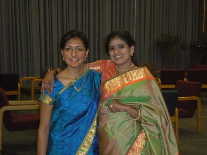 Rasika Shekar alongside Dr. Bhavani Rao, her guru.