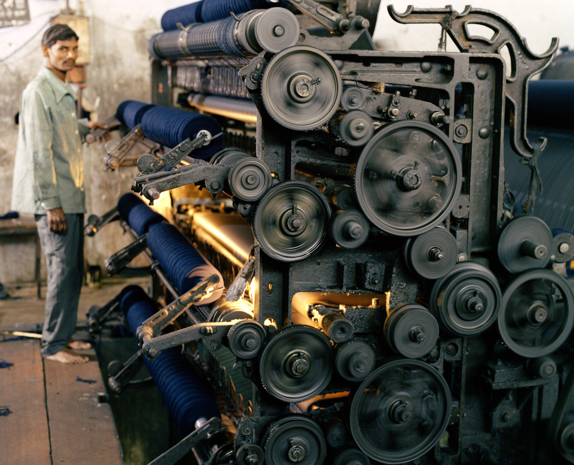 Fibres are then spun into recycled yarn. This can then be re-woven or knitted into new products.