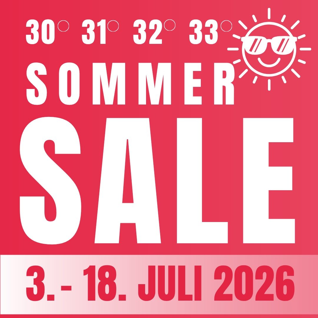 🔥 SOMMER SALE IST DA! 🔥

Vom 3.&ndash;18. Juli 2026 profitierst du von unseren Sommer-Angeboten:
☀️ 30 % auf Bikinis, Boardshorts, Freizeitbekleidung &amp; Schuhe*
🚴 20 % auf E-Bikes, Gravel-Bikes, Helme, Outdoor- &amp; Fitnessbekleidung sowie Ruc