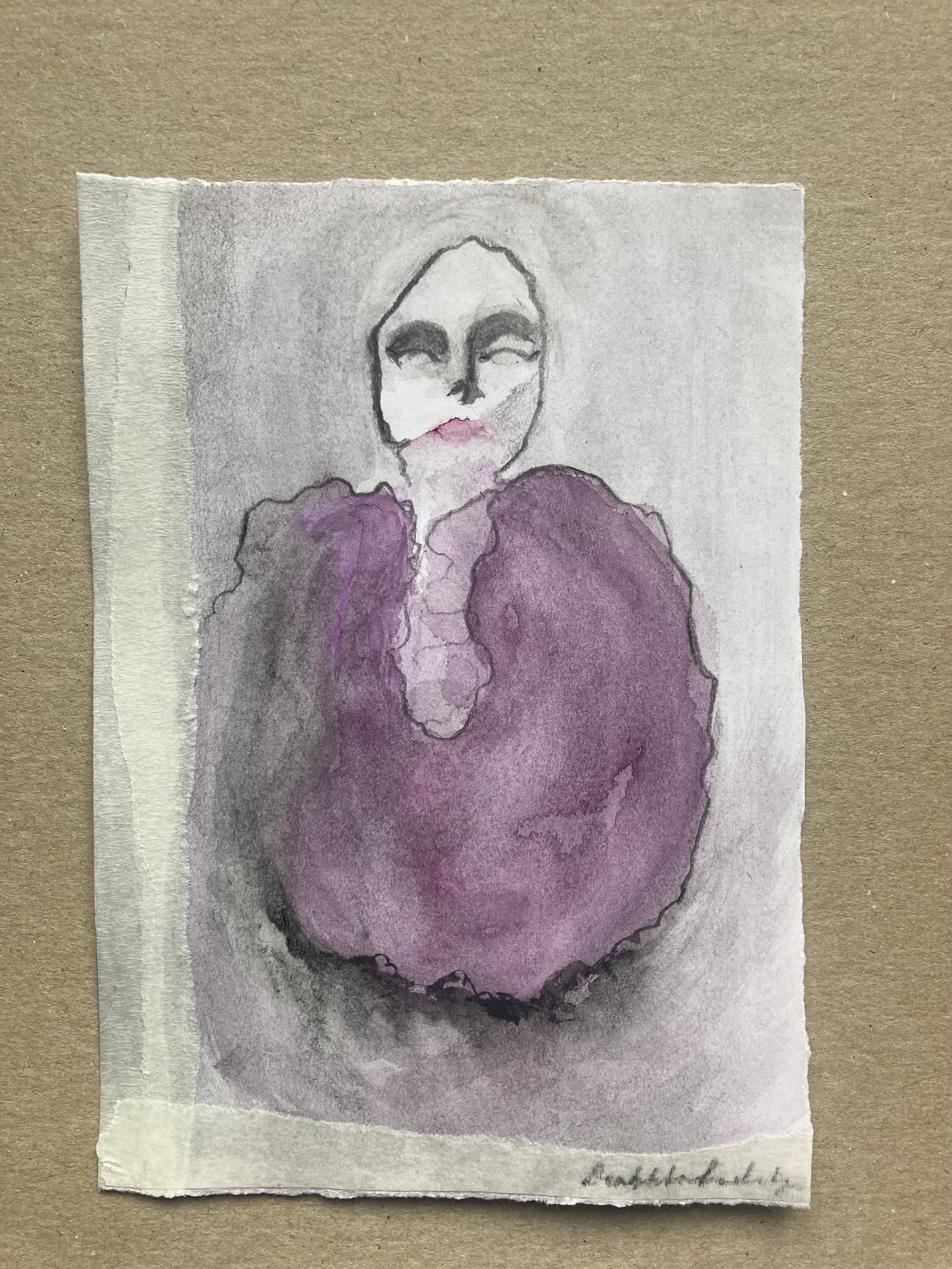 'Purple Jacket', 16 x 12 cm