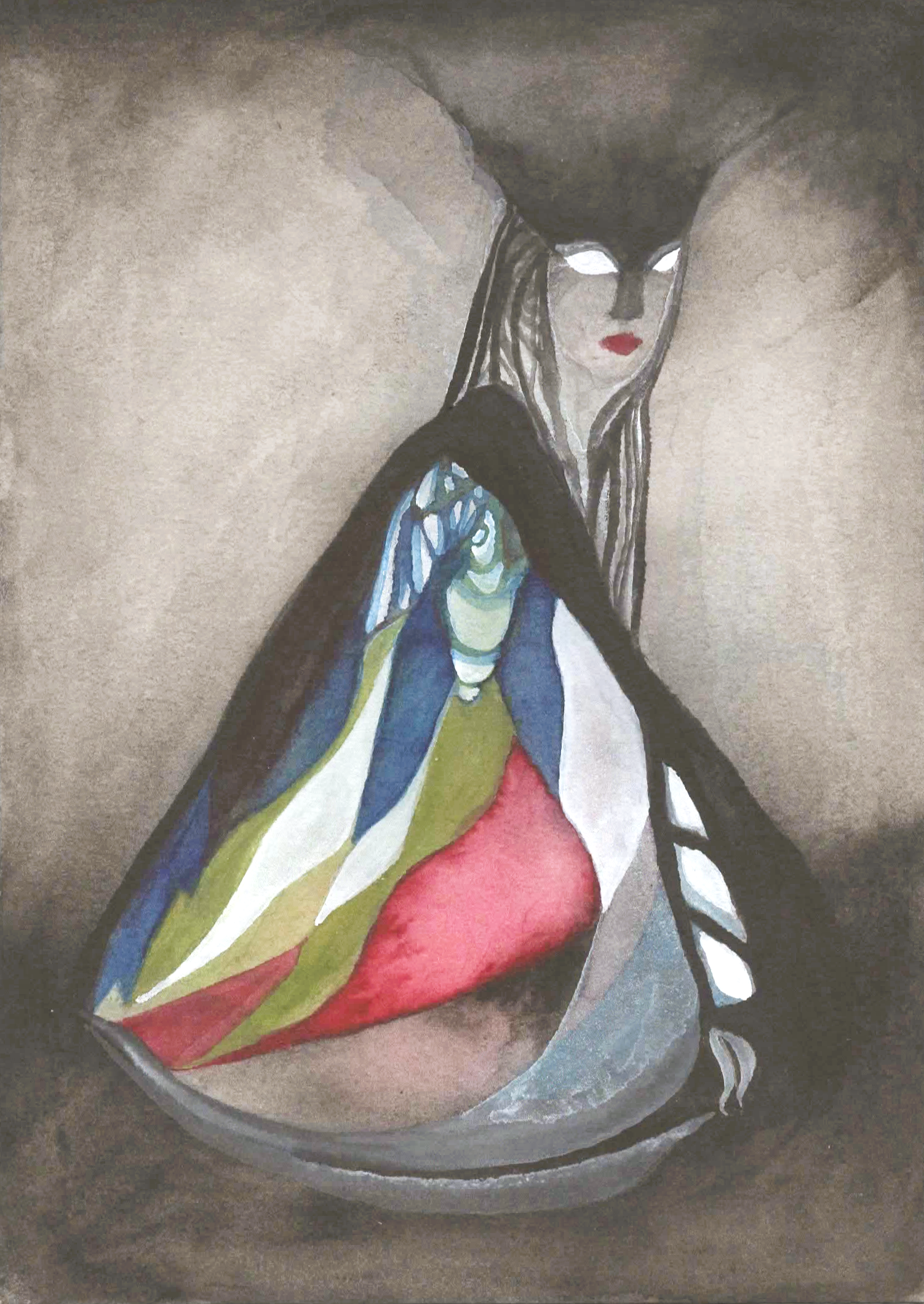 'The Sphinx', 12.8 x 18 cm, watercolour and gouache on paper, 2026