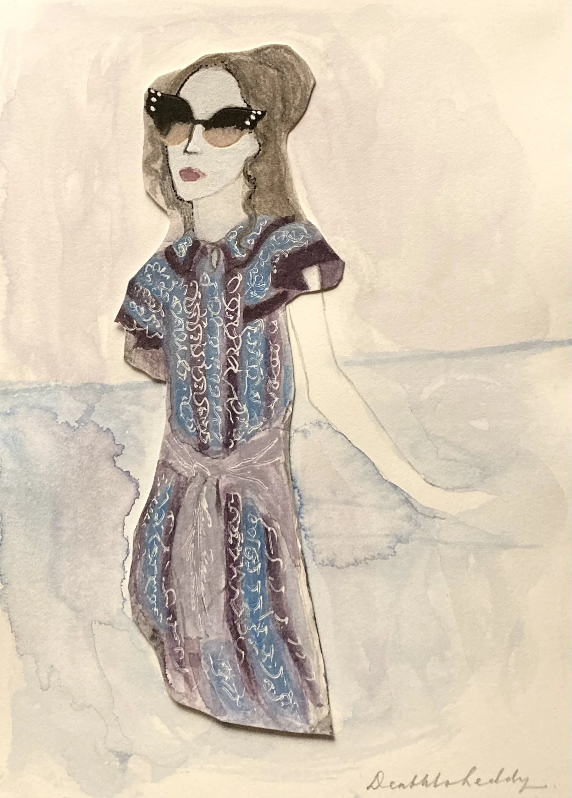 Anna Sui fashion illustration, SS26, 18 x 13 cm, 2026
