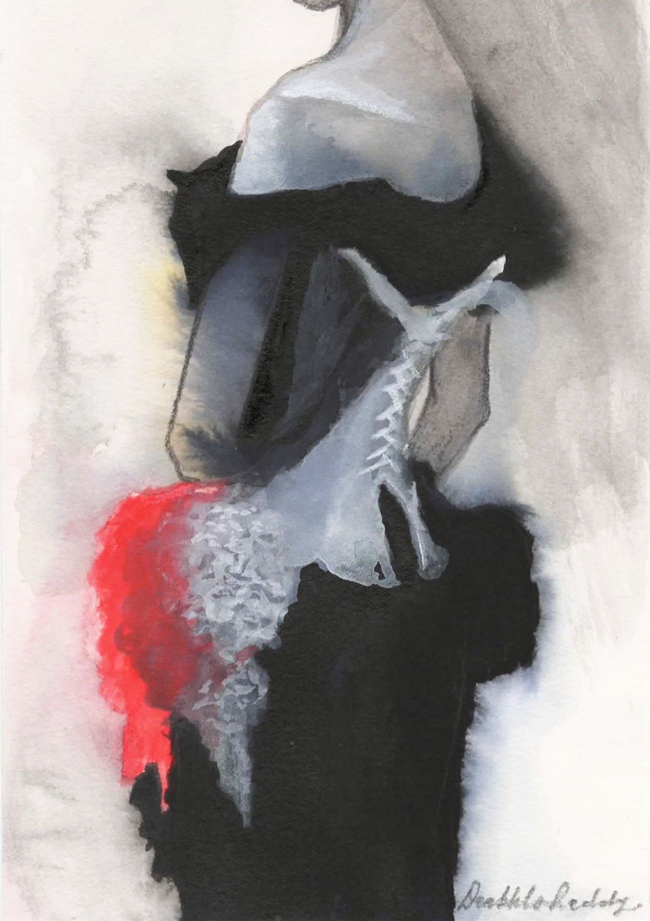 Andrew Curwen fashion illustration, AW26, 15.5 x 10.8 cm, 2026