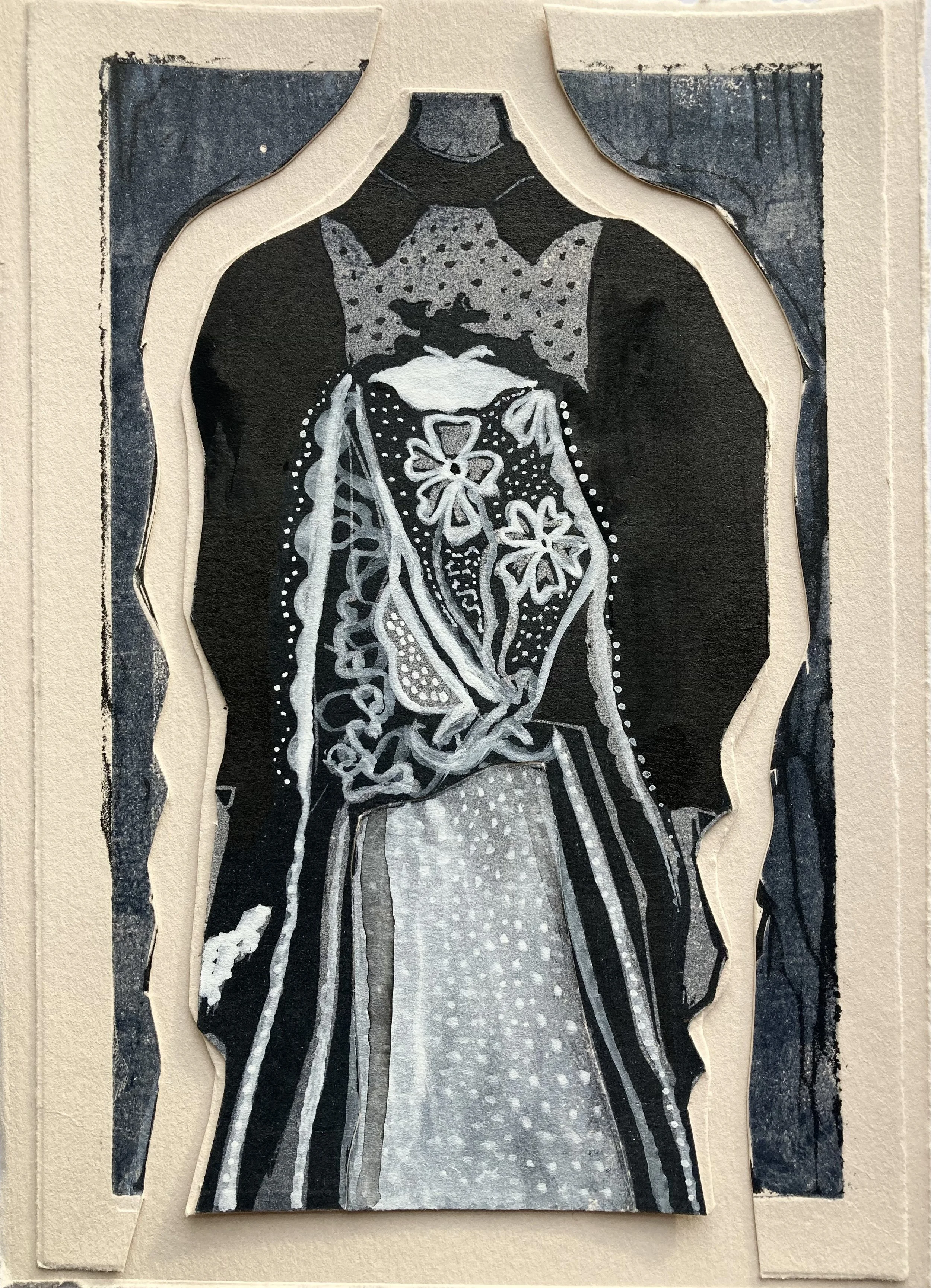 Bora Aksu fashion illustration, AW23, 21 x 14.5 cm, 2026