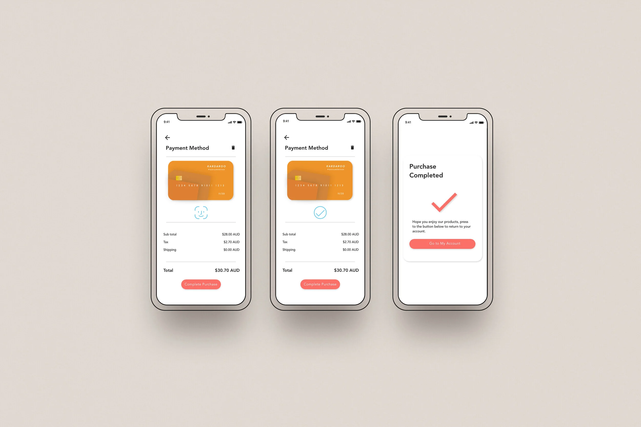 Mobile Payment and Purchase Complete Screen, Lloyd, 2020