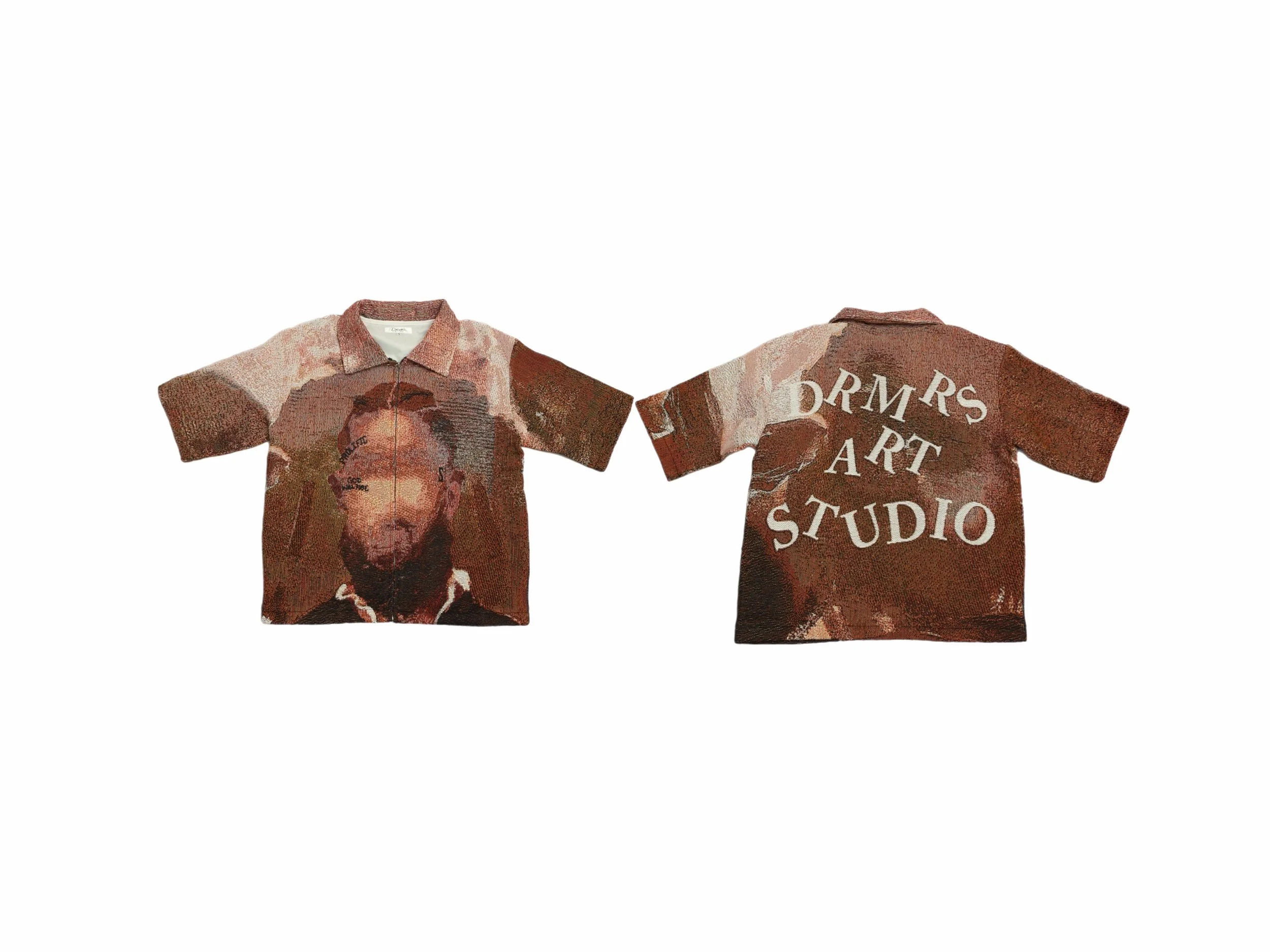 {Limited Edition} DRMRS Art Studio Nipsey Zip Up Tapestry Shirt