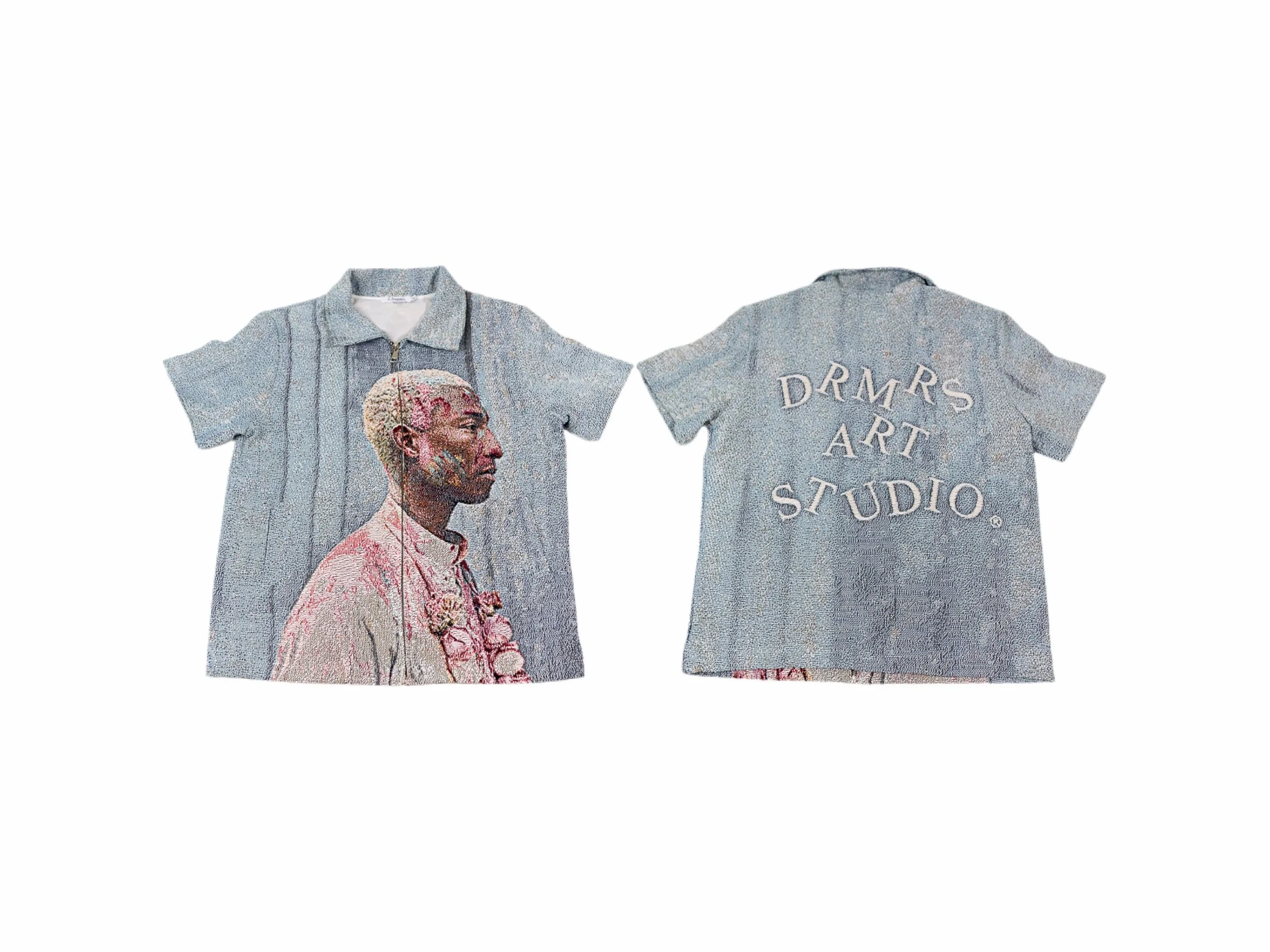 SITW Premium Pharrell DRMRS Art Studio Zip Down Tapestry Shirt