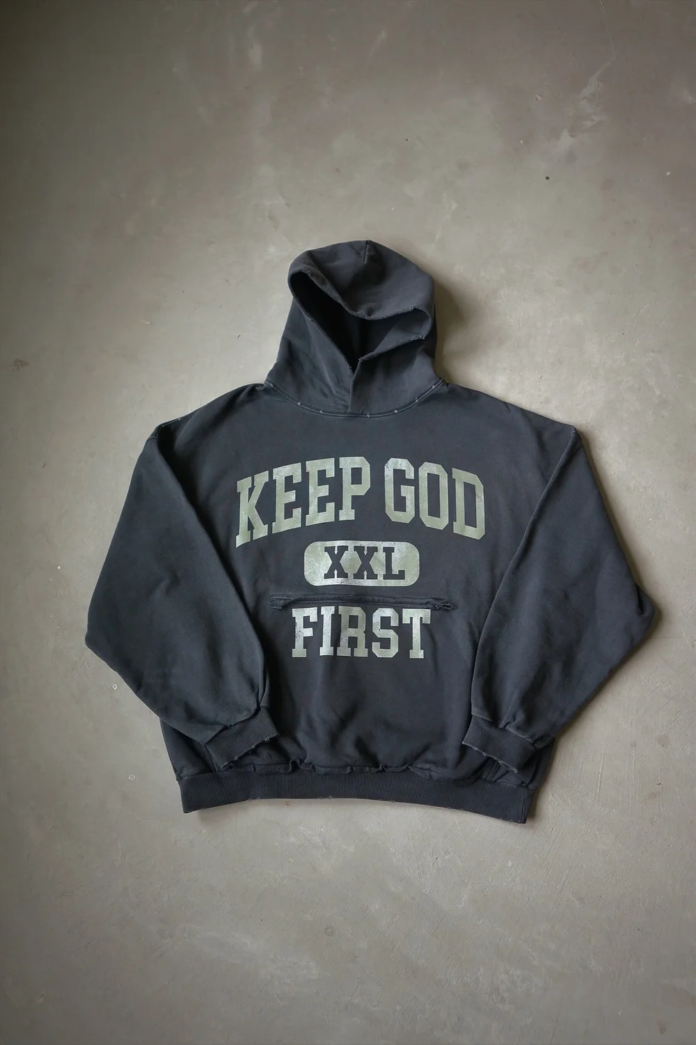 Keep God First Vintage Oversized Hoodie — The Dream is Real